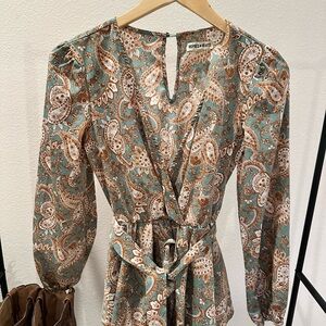 Mother of Pearl Paisley Wrap Dress